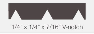 Bona Premium 1/4" x 1/4" x 7/16" Flat V Notch Trowel