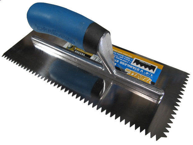 Troxell 1/4" V Notch Trowel