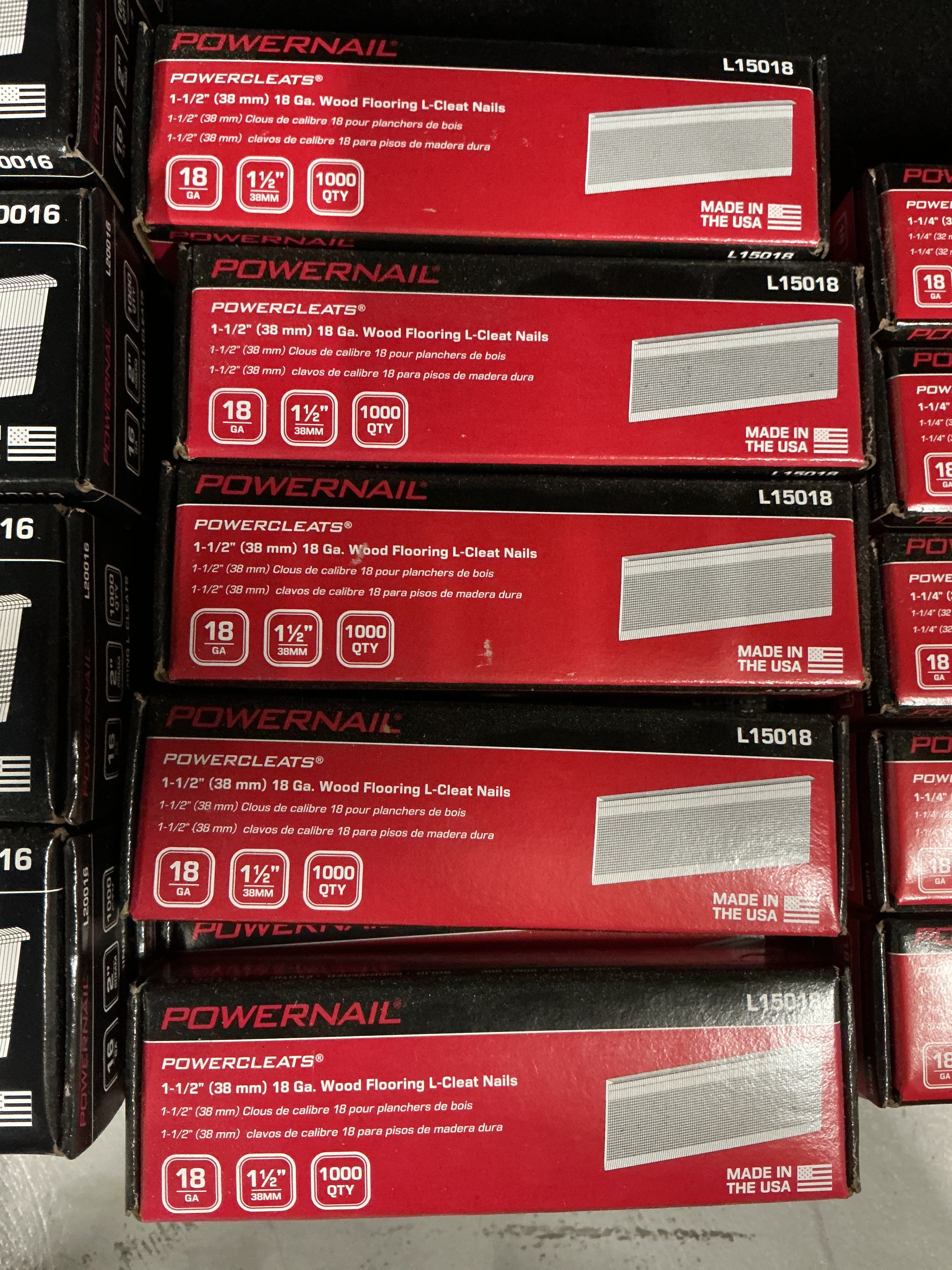 PowerNails 1 1/2 in. L-Powercleats 18 Gauge (1000 per box)