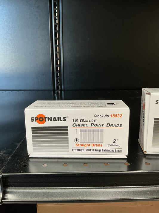 2" 18 Gauge Brad Nails