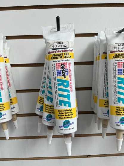 Color Rite Acrylic Sealant & Adhesive Caulking 5.5 Oz Tube