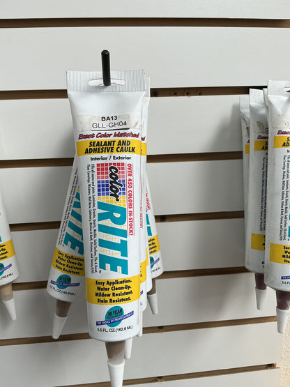 Color Rite Acrylic Sealant & Adhesive Caulking 5.5 Oz Tube