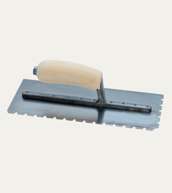 Bona Premium 1/4" x 1/4" x 7/16" Flat V Notch Trowel