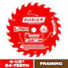 DIABLO 4 1/2in. x 24-Tooth Framing Trim Circular Saw Blade for Wood