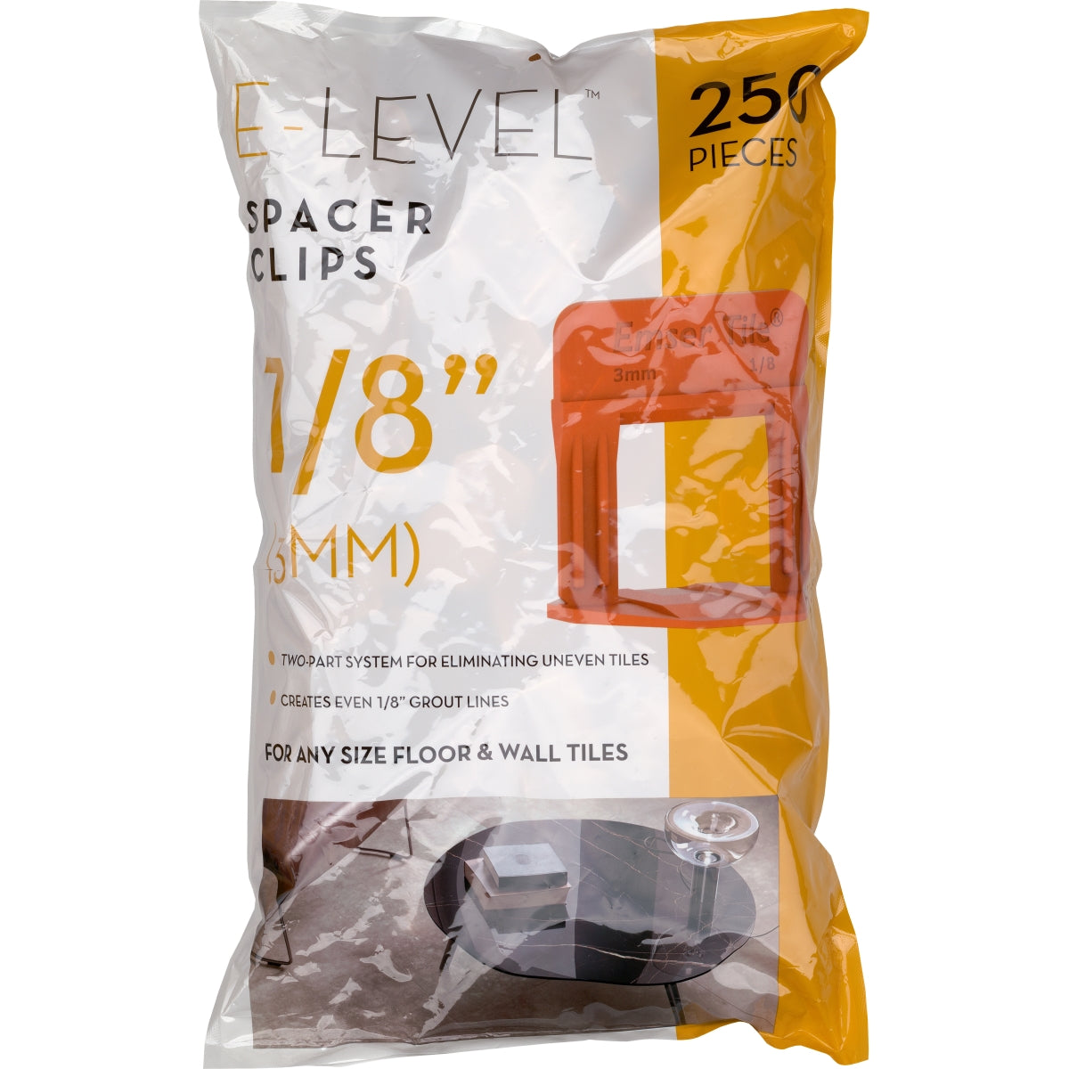 EMSER E-LEVEL CLIP 1/8" 2000pc Part A of 2-Part System