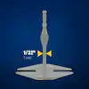 QEP Xtreme Gray 1/32 in. Clip, Part A of 2-Part Tile Leveling System 500-Pack