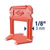 QEP Xtreme Red 1/8 in. Clip, Part A of 2-Part Tile Leveling System 500-Pack